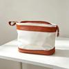 Double-Layer Cloud Makeup Bag for Women: Large-Capacity, Portable Travel PU Toiletry & Cosmetics Organizer