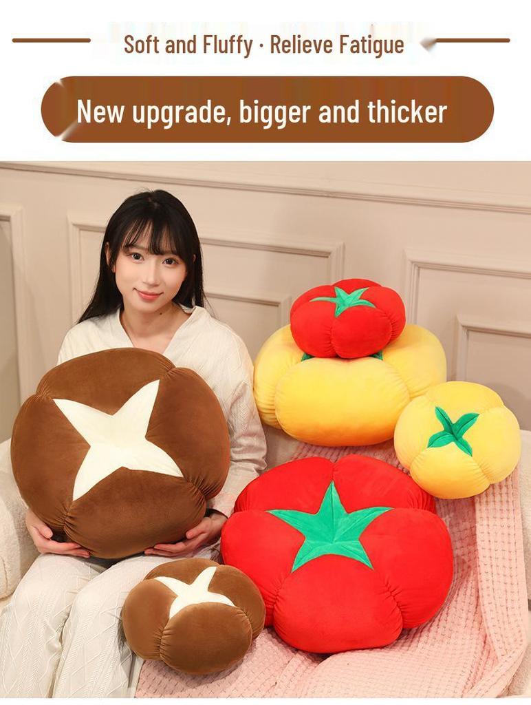 Creative Mushroom Tomato Throw Pillow: Living Room Sofa Cushion & Decor Gift