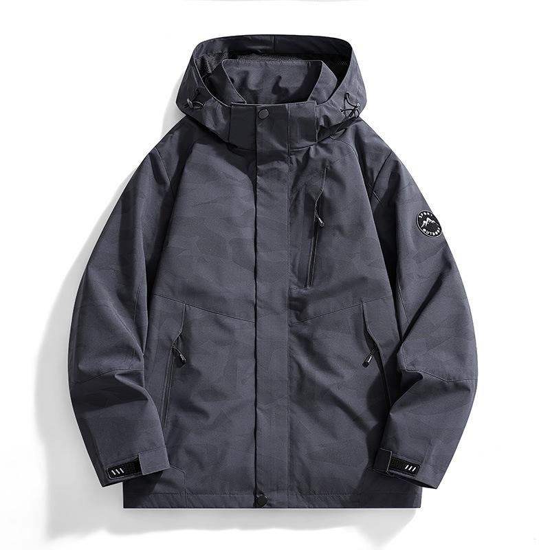 Single Layer Waterproof Windproof Jacket - New Couple Style, Versatile Hooded Coat for Outdoor Activities