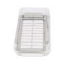 Stainless Steel Butter Cutter Box Cheese Storage Container with Transparent Cover for KitchenWhite