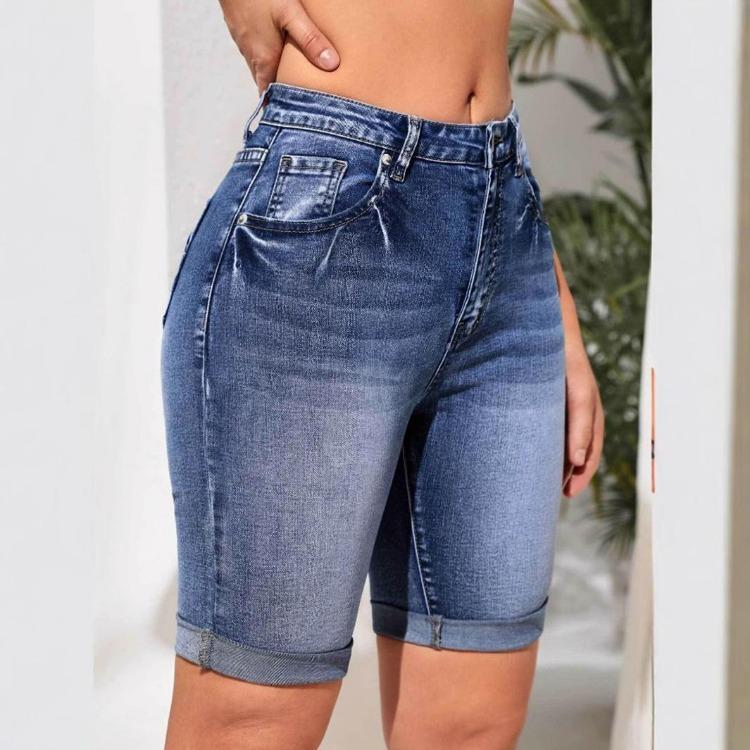 Women Skinny Slim High Waist Denim Shorts Summer Jeans Shorts