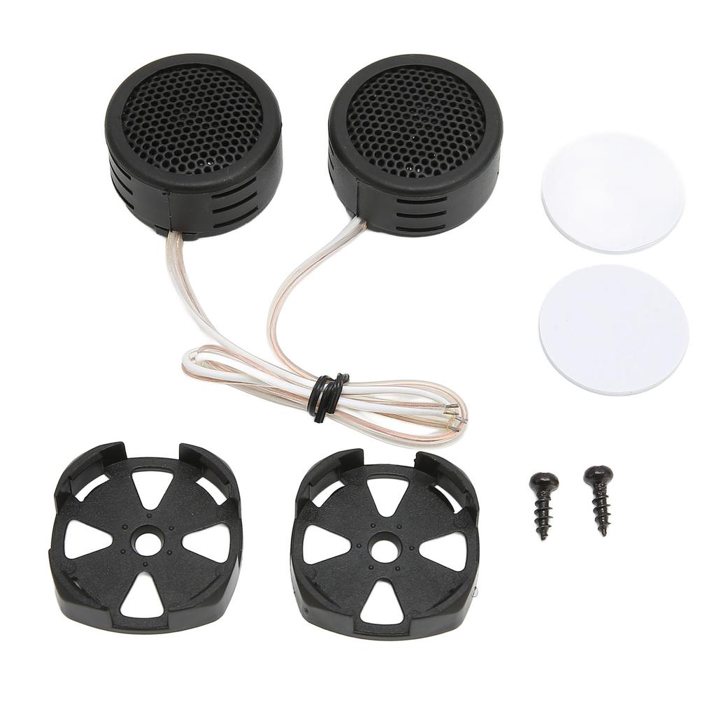 2 Pcs Car Tweeters 97dB 500W Dome Interior Stereo Audio Loudspeaker with Base for Sound System