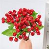 Party Wedding DIY Props Christmas Ornaments Artificial Red Berry Fake Flower Simulation Branch