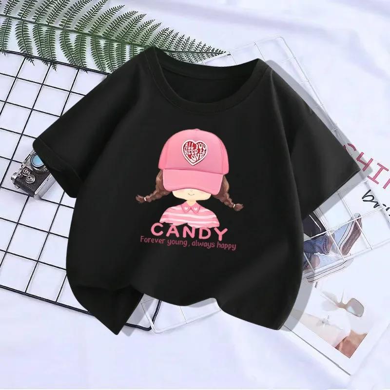 

Детская футболка из модала с коротким рукавом, модный топ с рукавом до локтя для маленьких девочек, розовая футболка для девочек, трендовая одежда для девочек, одежда для мальчиков 150