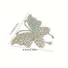 4 Stück Glitzernde Strass Schmetterling Verzierungen - Aufbügelbare Kristall Applikationen für Kleidung Jeans Schuhe Taschen Hüte Reparatur & DIY Deko