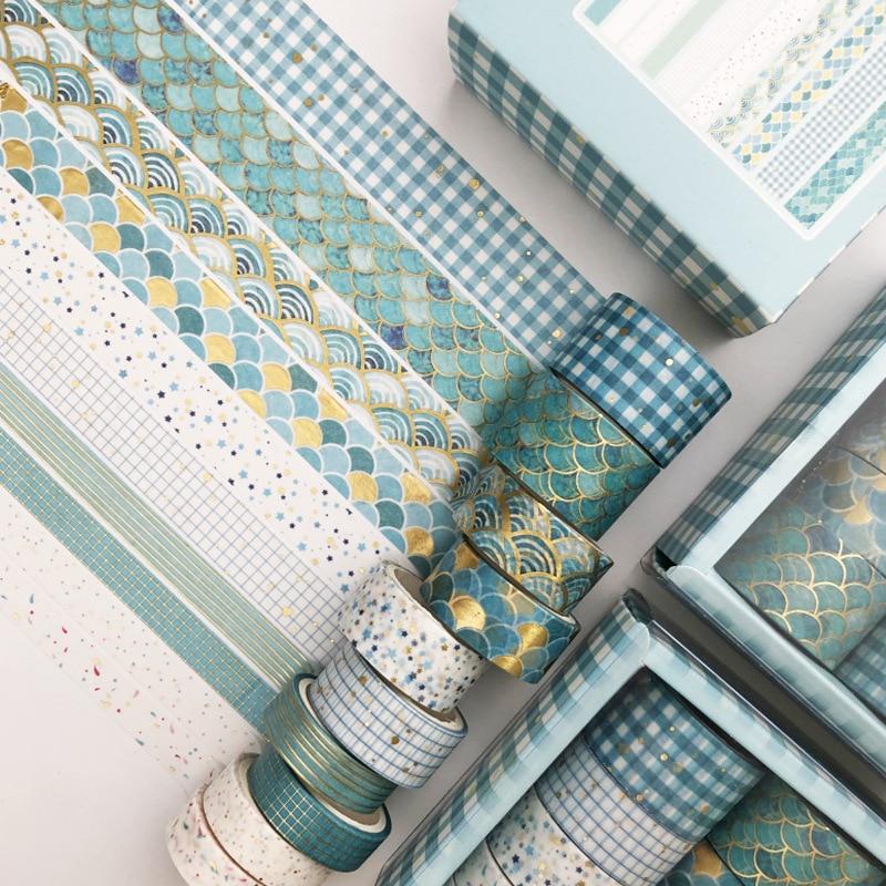 10 pcs/set Pink world gold Decorative Adhesive Tape Masking Washi Tape Diy Scrapbooking Sticker Label Japanese Stationery