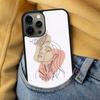 Line Art Sketch Flower Girl Protection Soft Phone Case for iPhone 17 Air 16e Pro max 15 Pro 13 14 Plus 11 12 MagSafe Magnetic