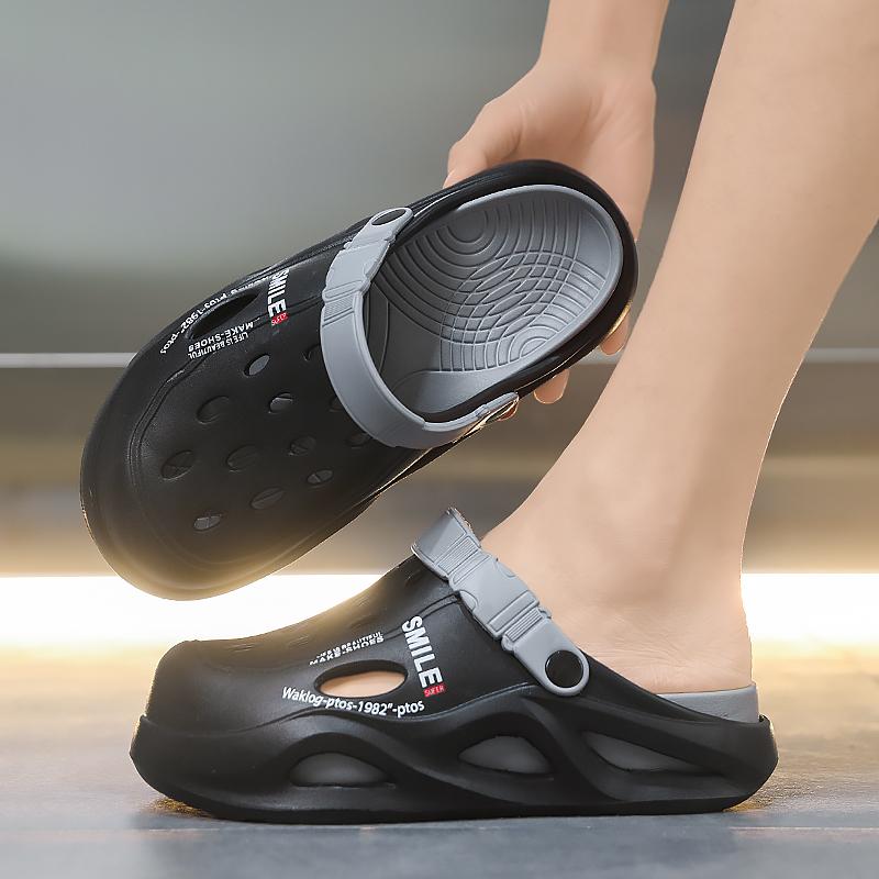 Fashion Men's Outdoor Slippers Sandals Beach Comfortable Slides Soft Clogs Men Casual Garden Shoes NEW Men Women Beach Sandals Slippers