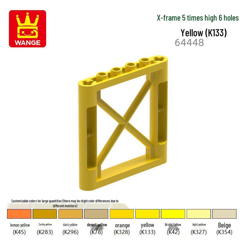 

Конструктор Wange: X-образная рама, детали для сборки MOC, совместимые, мелкие детали, 6 отверстий, высота 5x (Модель 64448) 0.1 kg (approx. 20 pcs) жёлтый