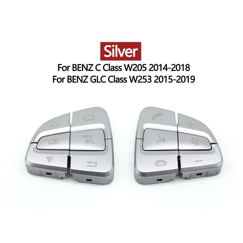 W205 W253 Car Steering Wheel Switch Button Volume Phone Multi-function Switch Buttons For BENZ C GLC Class C180 C200 C300 GLC300