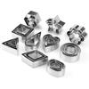 30pcs Various Shapes Metal Cookie Cutters Box Packed Stainless Steel Cutters  For Chocolate Baking
