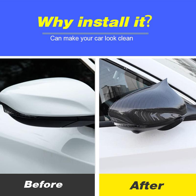 For MG5 MG GT 2023 2024 Accessories Rearview Mirror Cover Trim Sticker ABS Bright Black Car Exterior Modification Auto Product UIYE5