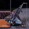 Colorful J-20 Fighter 3D Metal Puzzle Handmade Aircraft Miniature Assembled Model Jigsaw Puzzle Toy designed for Adult Creative Present