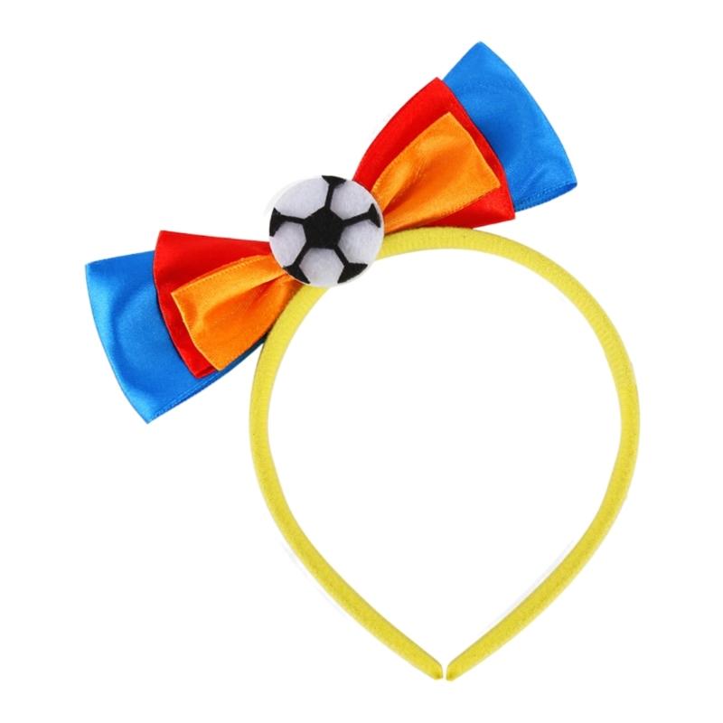 Teen Soccer Bowknot Shape Headbands Woman Student Cheerleading Game Gatherings Hairband Plastic Carnivals Hair Hoop