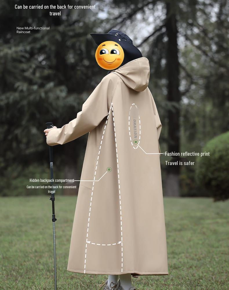 Extra Long Rainproof Motorcycle & Electric Bicycle Poncho - Stormproof One-Piece Overcoat