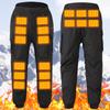 Unisex Heating Pants Men Elastic Waist USB Heated Sports Trousers Skiing Motorcycle Outdoor Casual Thermal Pants Plus Size 5XL