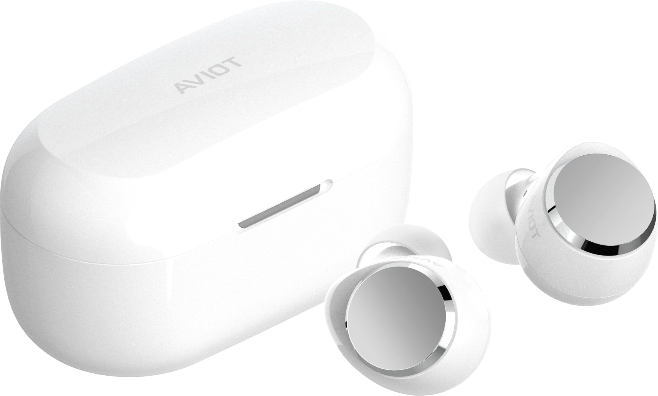 

AVIOT wireless earphones Equipped with hybrid dual driver LDAC compatible Up to 62 hours of playback Adaptive hybrid noise canceling Wireless charging білий