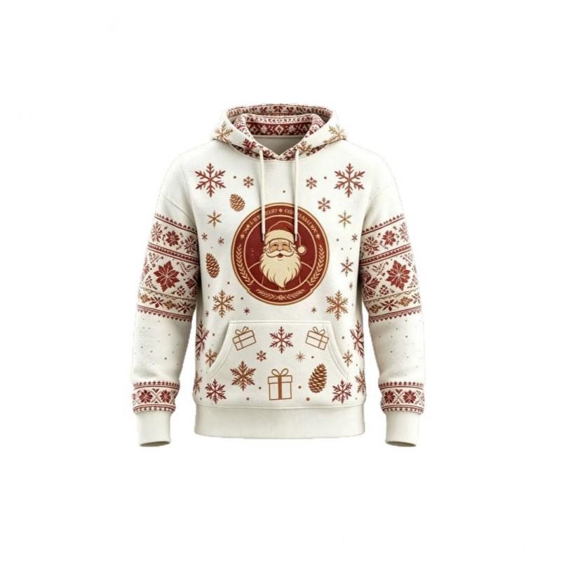 Christmas Hoodie 3D Print Loose Fit Long Sleeve Sweatshirt Men Women Youth Casual Winter Wear