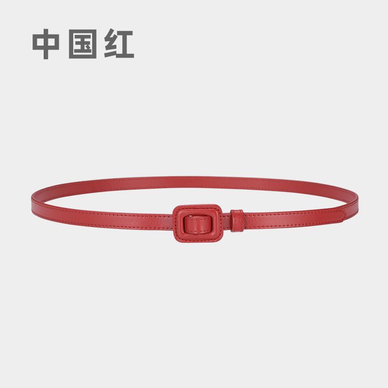 

Четыре сезона в наличии новый тонкий пояс простой ретро двухслойный воловья кожа Xiaoxi декоративный тонкий пояс женская мода универсальный аксессуар для талии 105cm