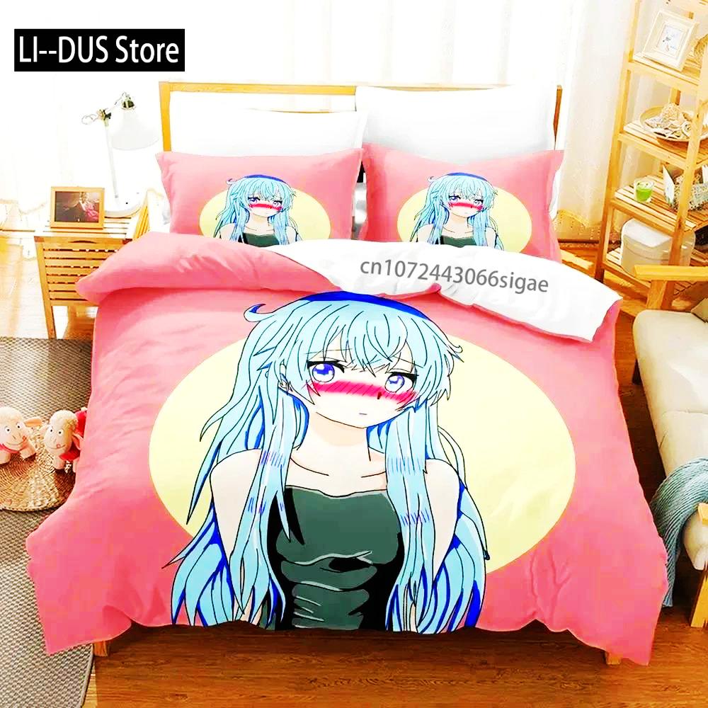 Comforter Girls Anime Shy Bedding Set Bed Set Comforter King Queen Size Boys Adult Bedding Set