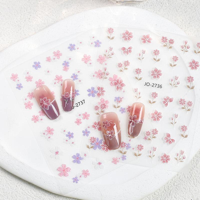 1 Blatt Rose Blume Schmetterling Nagelsticker Selbstklebend Geprägte Nail Art Aufkleber Für Mädchen Sommer Dekoration Sticker
