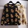 Sweatshirt for Women Oversize Fleece Thickened Loose Round Neck Casual Pullover Long Sleeve Winter Bear Sweatshirt Top
