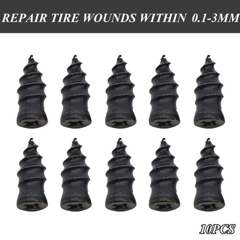 10pcs Rubber Nails Vacuum Tyre Repair Nail Plug Puncture Repair Strip Seals Auto Motorcycle Bike Wheel Tire Repair Kits