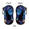 Cute Cat Soft Eyeglasses Case Cute Ultra Light Neoprene Sunglasses Case With Belt Clip,Soft Reading Glasses Case Women Men