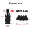 Universal Aluminum Alloy Car Auto Gear Manual Shift Knob Adapter Black for Non Threaded Shifters M12x1.25 M10x1.5