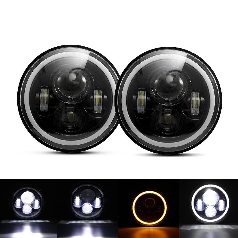 

Oslamp 2 шт. 7 60 Вт светодиодные фары для Jeep CJ/Wrangler JK светодиодные фары дальнего света для Land Rover Defender H4 H13 фары