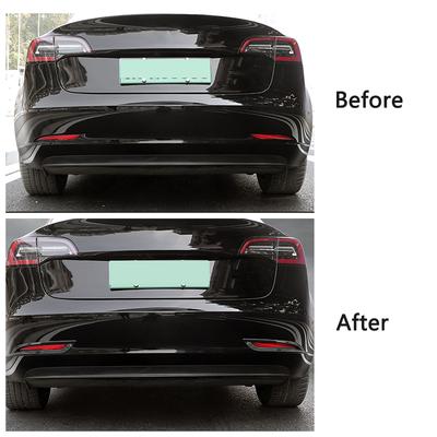 Cadre de feu antibrouillard arrière pour Tesla modèle 3, garniture de couverture en Fiber de carbone noire, couleur argent