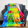 Customiz Name Personality Rainbow Friends Blanket Soft &Warm Sofa Office Bed Travel Lunch Break Blanket, Gift Suitable All Seasons