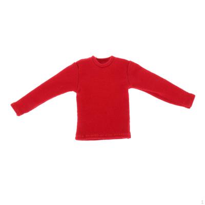 1/12 Scale Mini Long Sleeve Shirt Costume Uniform Figure Doll Clothes for 6 Inch Accessories