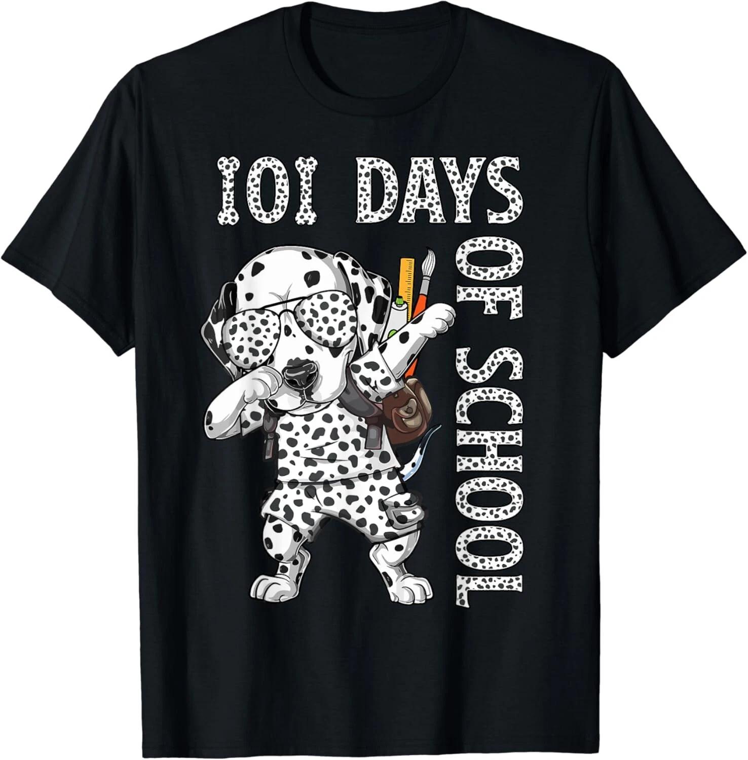 101 Days School Dabbing Dalmatian Dog Teachers Gift Unisex T-Shirt 4XL