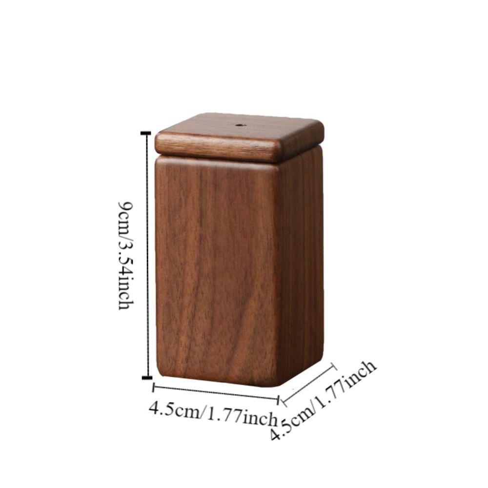 High-end Black Walnut Wood Toothpick Box Toothpick Dispenser Container  Living Room