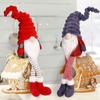 Cute Christmas Faceless Doll Cartoon Gnomes Elf Dolls Leg Hanging Doll Ornament  Birthday