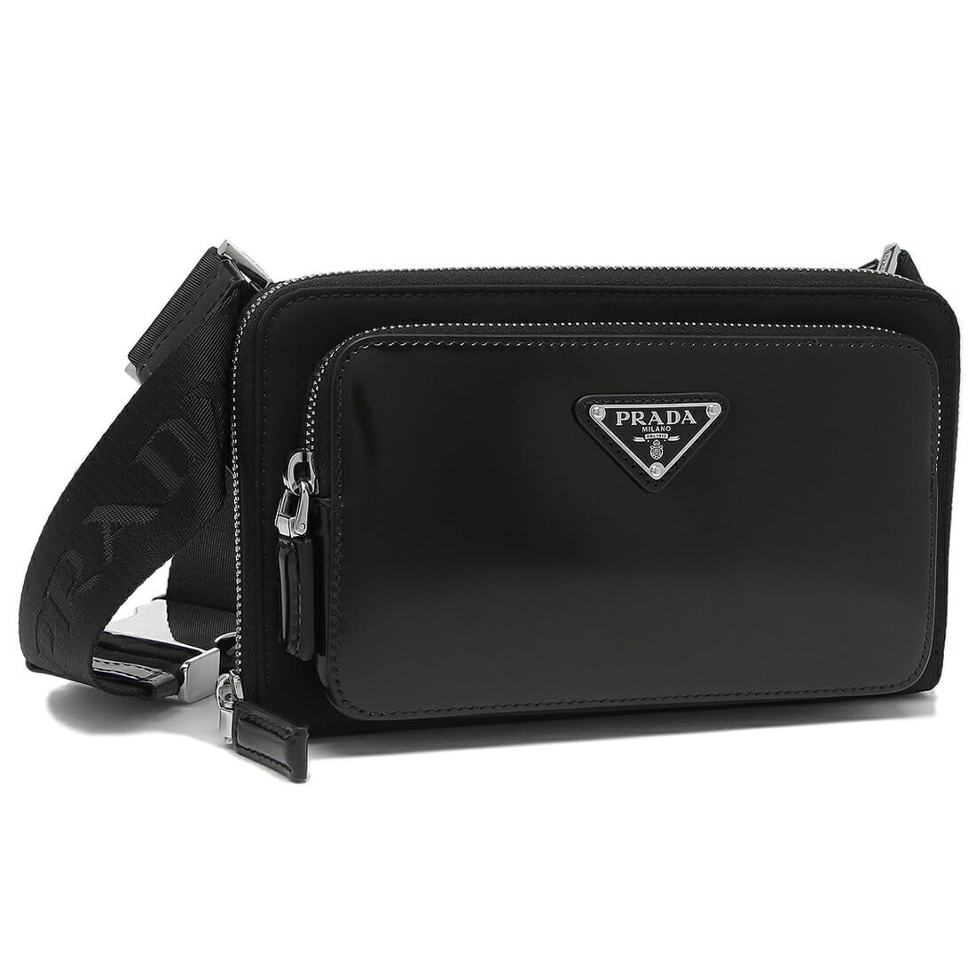 

Body Bag Renylon Brushed Leather Black 2VH156 789 F0002 OMT [Prada] [Prada] Men s [Item] чорний