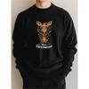 Round-Neck Sweatshirt With Trendy Print, Comfortable Breathable, Versatile For Daily Wear, Travel, Street, Home, Jogging.