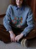 This Issue's Highlight: Merino Wool & Raccoon Down Lily Jacquard Two-Tone Sweater
