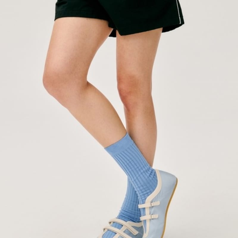 DEPOUND Mercerized Cotton Logo Socks - Blue