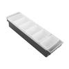 Kitchen Seasoning Box with Cover Multi Grids Spice Box for Home Salt Sugar Nut Candy Dried Fruit Black 6 Grids