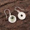 Green Amethyst Gemstone 925 Fine Silver Jewelry Handmade Wedding Earrings 1.40" EE-4-42