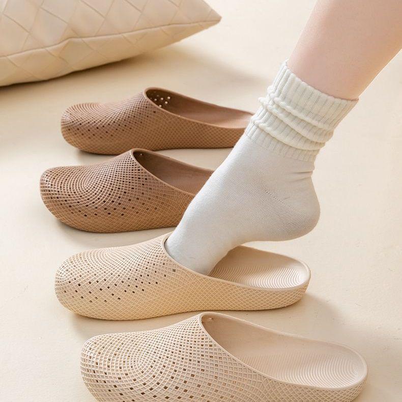 Women's Summer Slippers: Thick Sole, Non-Slip, Breathable, Holey Beach Flip-Flops