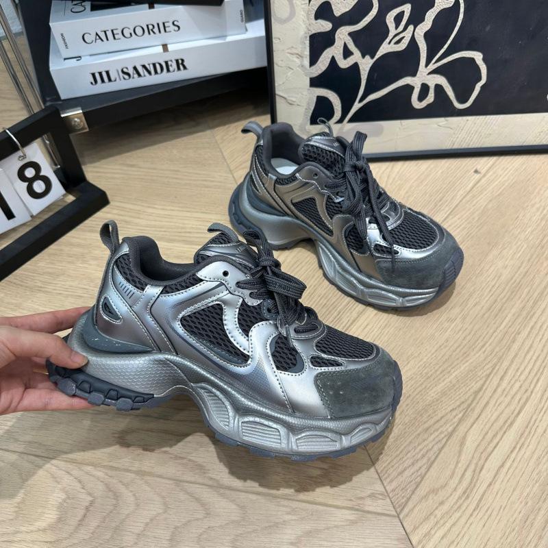 

Cowhide version~ Daddy shoes women 2025 new autumn leather thick-soled ultra-light soft-soled fashion casual sports shoes 40