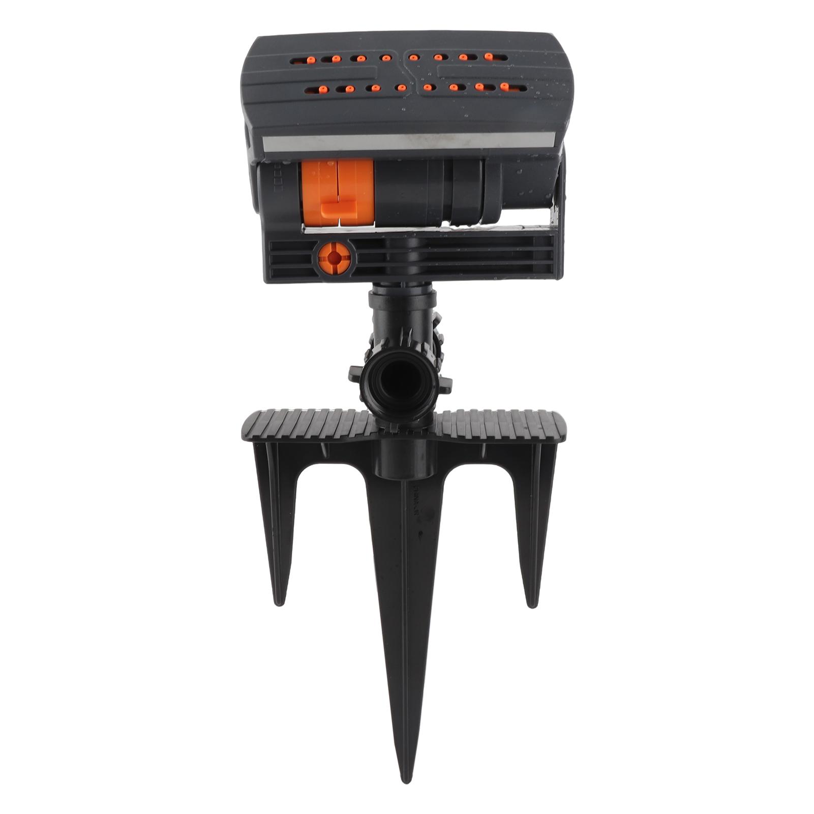 

Lawn Sprinkler for Yard 16 Hole Automatic Oscillating Sprinkler 4 Spraying Modes Adjustable Water Flow Rate Large Area чёрный