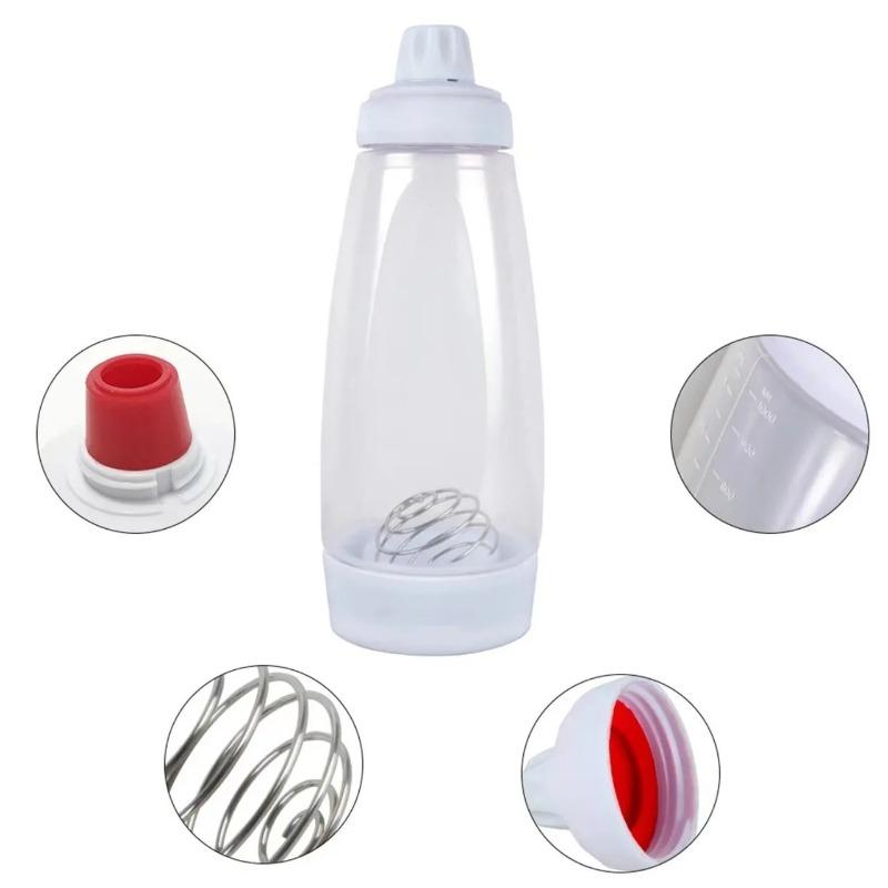 Silicone Squeeze Pancake Mix Dispenser Kitchen Pancake Batter Dispenser Bottle for Waffle Cupcakes Muffins Crepes Qatayef