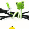 6pcs Cute Animal-Shaped Cable Organizers - Multifunctional Data & Charging Cord Winders - Black Plastic Wire Management System
