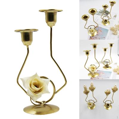 Candle Holder Iron Candlestick Candelabra Gifts Table Centerpiece Ornament Stand for Festival