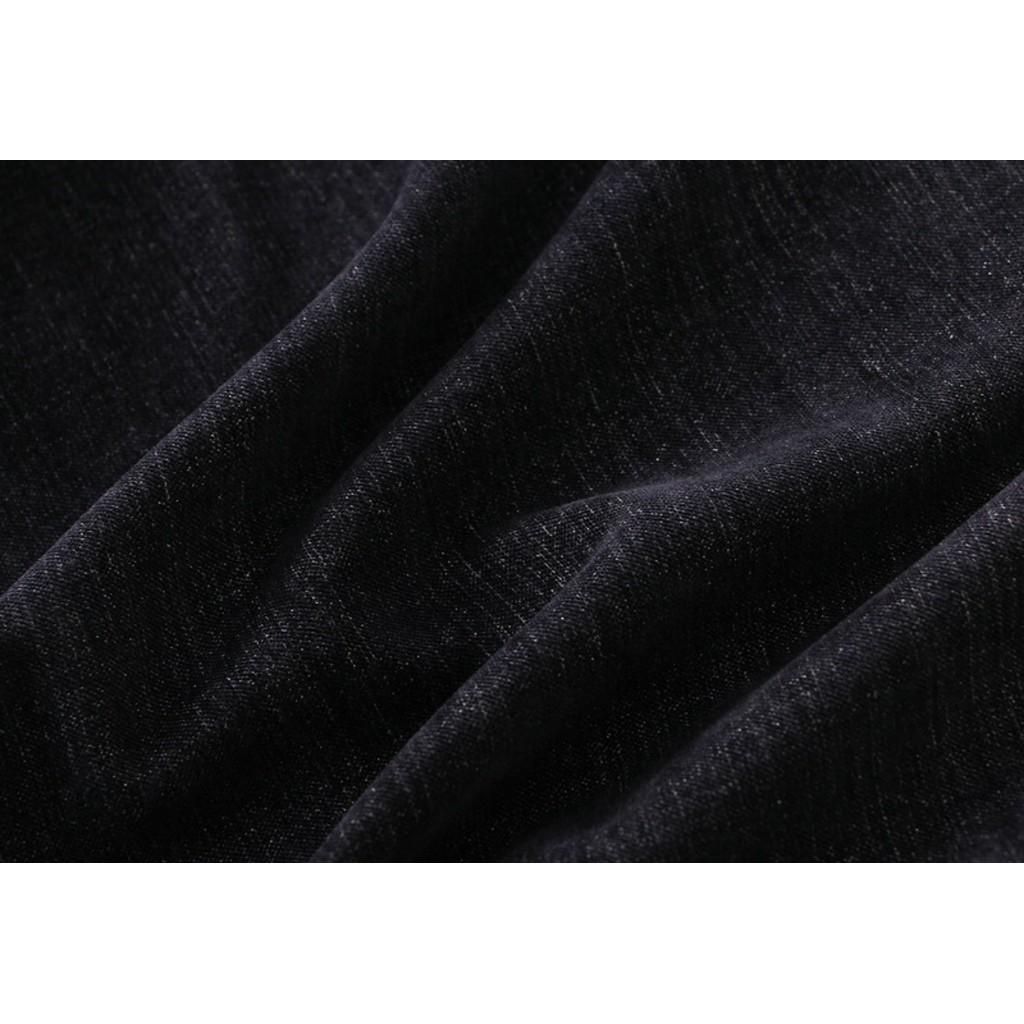 Qooth Mermaid Pencil Skirt Elastic Waist A Line Mid Length Skirt with Decorative Metal Buttons QT2759