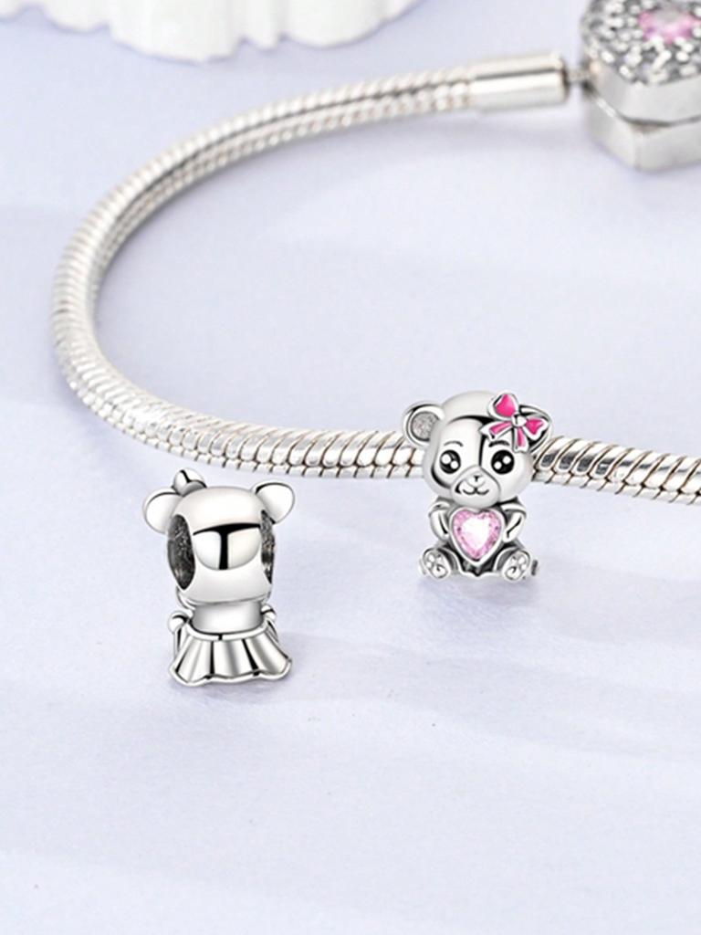 Charms Plata Little Bear Squirrel Lucky Cat Beads Charm Copper Plated Fit Charms Original Bracelet For Jewelry Making Diy Charm
